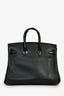 Hermès 2018 Black Leather Crocodile Niloticus Touch Birkin 25