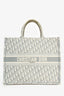 Christian Dior 2020 Grey Oblique Jacquard Large Book Tote