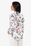 Equipment White Silk Floral Blouse Size M