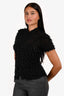 Dries Van Noten Black Fringe Detail Button Down Size 40