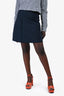Prada 2015 Navy Mini Skirt Size M