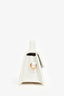 Jacquemus White Leather Le Bambino Top Handle with Strap