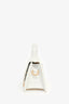 Jacquemus White Leather Le Bambino Top Handle with Strap