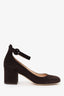 Gianvito Rossi Brown Suede Greta Pumps Size 36