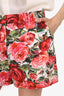 Dolce & Gabbana Multicolour Floral Print Mini Shorts Size 46