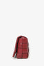 Miu Miu Burgundy Leather Woven Crossbody Bag