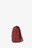 Miu Miu Burgundy Leather Woven Crossbody Bag