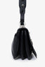 Prada Black/White Leather Robot Flap Shoulder Bag