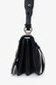 Prada Black/White Leather Robot Flap Shoulder Bag