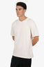 Louis Vuitton Off White Knit Signature Crewneck T-Shirt Size L Mens