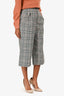 Dolce & Gabbana Grey Plaid Wool Cropped Pants Size 36