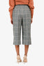 Dolce & Gabbana Grey Plaid Wool Cropped Pants Size 36