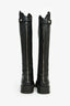Gucci Black Monogram Leather Riding Boots Size 35.5