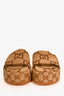 Gucci Brown Giant GG Monogram Canvas Platform Sandals Size 35