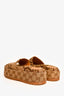 Gucci Brown Giant GG Monogram Canvas Platform Sandals Size 35