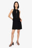 Prada Black Ruffled Sleeveless Mini Dress Size 44