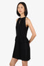 Prada Black Ruffled Sleeveless Mini Dress Size 44