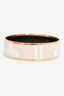 Hermès 2017 Pink/White 'Bride de Gala' Bangle PM