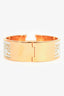 Hermès Gold Plated/White 'Bijoux Trompe L'Oleil' Bracelet Size PM