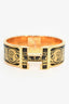 Hermès Gold Plated/Black 'Bijoux Trompe L'Oleil' Bracelet Size PM