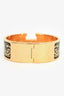 Hermès Gold Plated/Black 'Bijoux Trompe L'Oleil' Bracelet Size PM