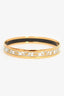 Hermès Gold Tone/White Cermaic Thin Bangle PM