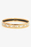 Hermès Gold Tone/White Cermaic Thin Bangle PM