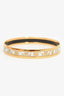Hermès Gold Tone/White Cermaic Thin Bangle PM