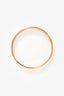 Hermès Gold Tone/White Cermaic Thin Bangle PM