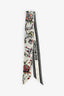 Christian Dior Cream Floral Silk Twilly