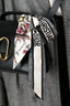 Christian Dior Cream Floral Silk Twilly