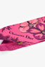Christian Dior Magenta Floral Silk Twilly