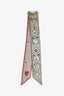 Christian Dior Red/Cream Silk Clover Twilly