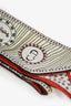 Christian Dior Red/Cream Silk Clover Twilly