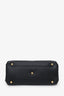 Burberry Black/Nova Print/Leather Top Handle Bag With Strap
