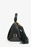 Salvatore Ferragamo Black Python/Crocodile/Ostrich Embossed Leather Sofia Top Handle Bag with Strap