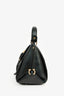 Salvatore Ferragamo Black Python/Crocodile/Ostrich Embossed Leather Sofia Top Handle Bag with Strap