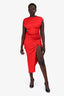Christopher Esber Red 'Fusion Ruched Micro Dress Size 8 AU