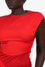 Christopher Esber Red 'Fusion Ruched Micro Dress Size 8 AU