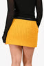 Gucci Yellow/Black Tweed Horsebit Mini Skirt Size 40