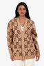 Gucci Tan/Brown Monogram Reversible Cardigan Size XS