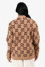 Gucci Tan/Brown Monogram Reversible Cardigan Size XS