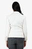 Balmain White Cotton Blend Tweed Double Breasted Blazer Size 38