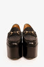 Gucci Black Leather Horsebit Mega Platform Loafers Size 38.5