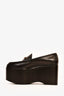 Gucci Black Leather Horsebit Mega Platform Loafers Size 38.5