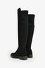 Stuart Weitzman Black Suede 50/50 Knee High Boots Size 37.5
