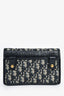 Christian Dior 2022 Blue Oblique Canvas 2 in 1 Montaigne Pouch with Chain Strap + Belt Bag