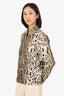 Sierdes Leopard Print Front Pocket Detail Jacket Size 36