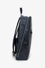 Christian Louboutin Navy Blue/Black Leather Studded Backpack