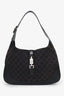 Gucci Black 'GG' Supreme Canvas Jackie Shoulder Bag